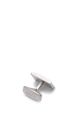 Cufflinks with marble insert, Silver