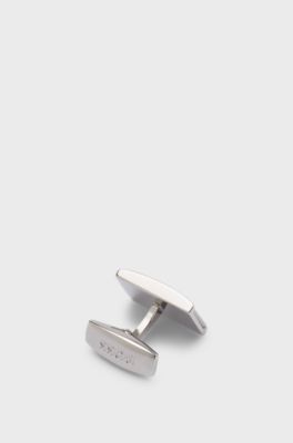 Cufflinks with marble insert, Silver