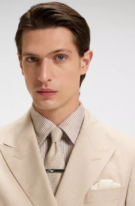 Pince à cravate en laiton avec insert en marbre