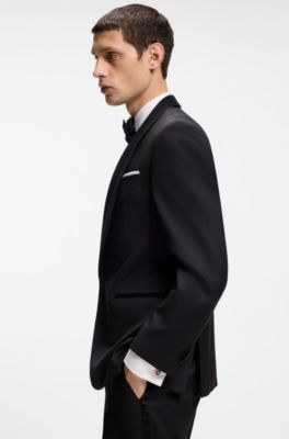 Enamel-insert cufflinks with Double B monogram, Black