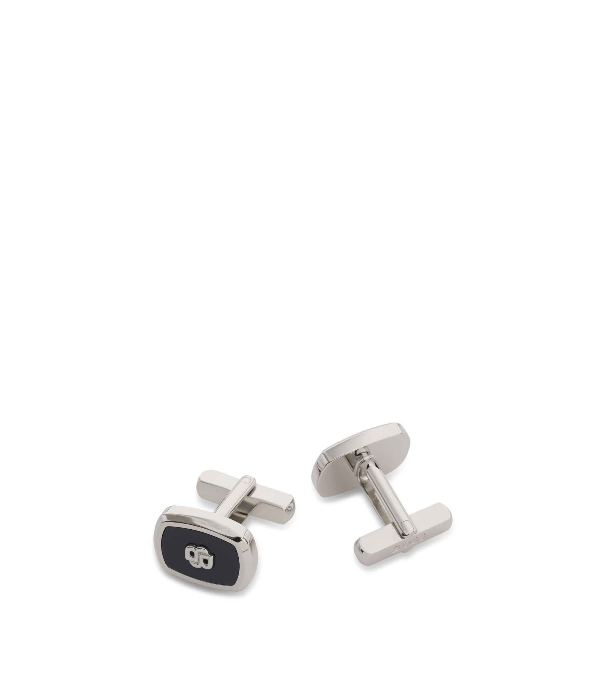 Manschettenknöpfe mit Emaille-Einsatz und Double-B-Monogramm