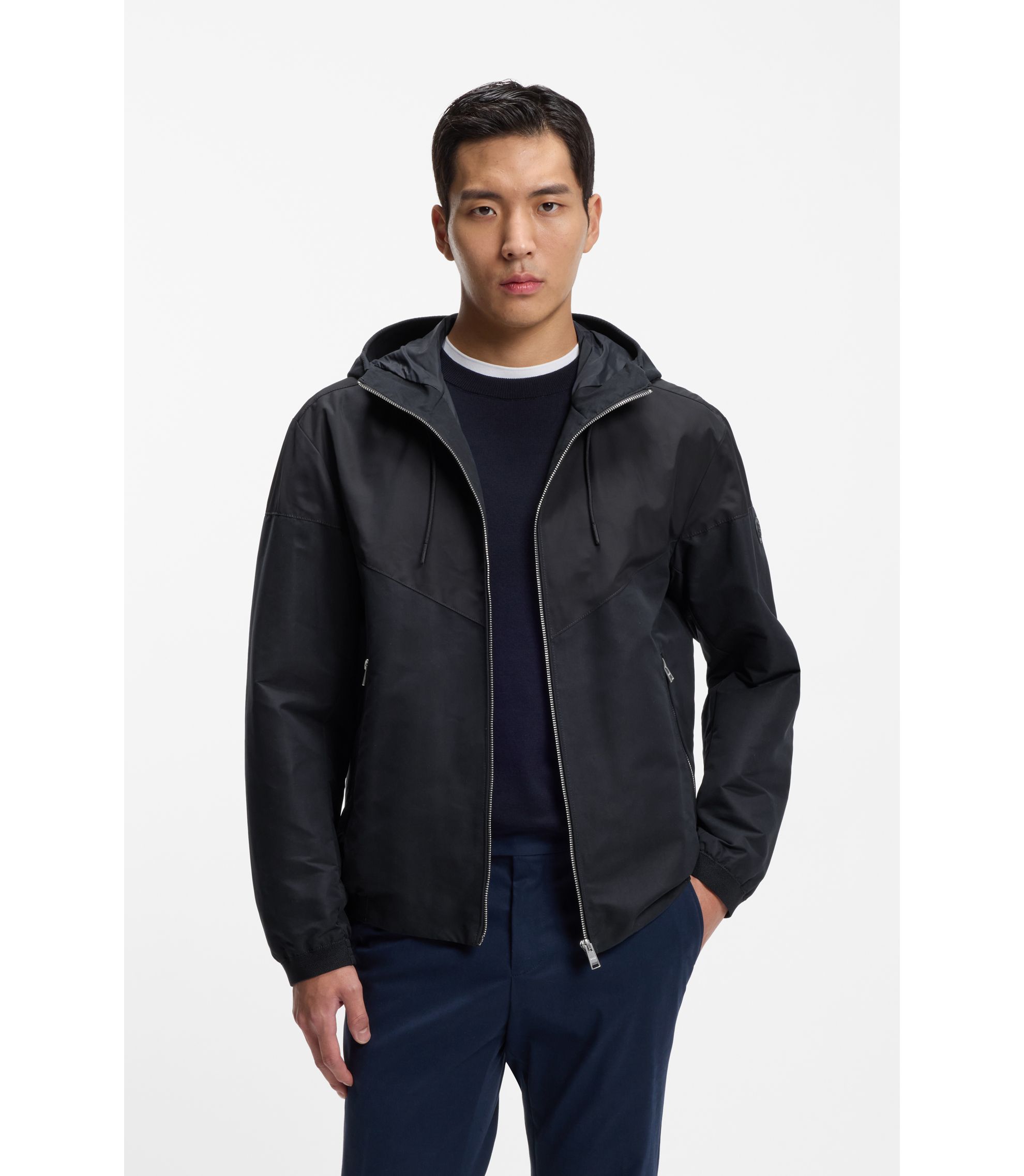 BOSS - はっ水フーデッドジャケット マイクロファイバー ポプリン