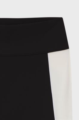 Active Leggings aus Interlock-Gewebe mit Performance-Stretch, Wei&szlig; / Schwarz