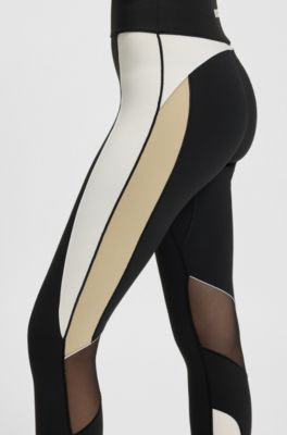 Legging Actif en tissu interlock stretch performant, Blanc / Noir