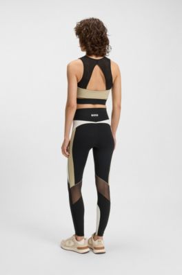 Legging Actif en tissu interlock stretch performant, Blanc / Noir