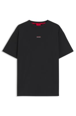 HUGO ストレッチコットン ロゴテープ リラックス 半袖Tシャツ BOSS - リラックスフィットTシャツ ストレッチコットン ロゴ