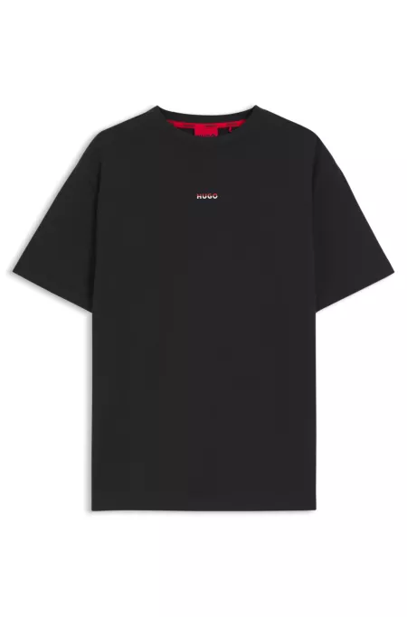 Relaxed-fit pyjama T-shirt in cotton with logo print