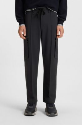 Cargo trousers with pintuck pleats, Dark Blue