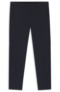Slim-fit trousers in water-repellent easy-iron fabric, Dark Blue