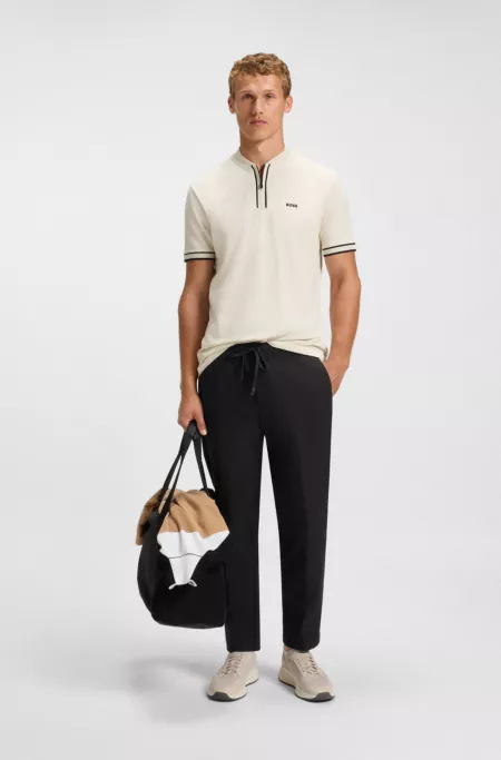 Water-repellent trousers in lightweight easy-iron fabric
