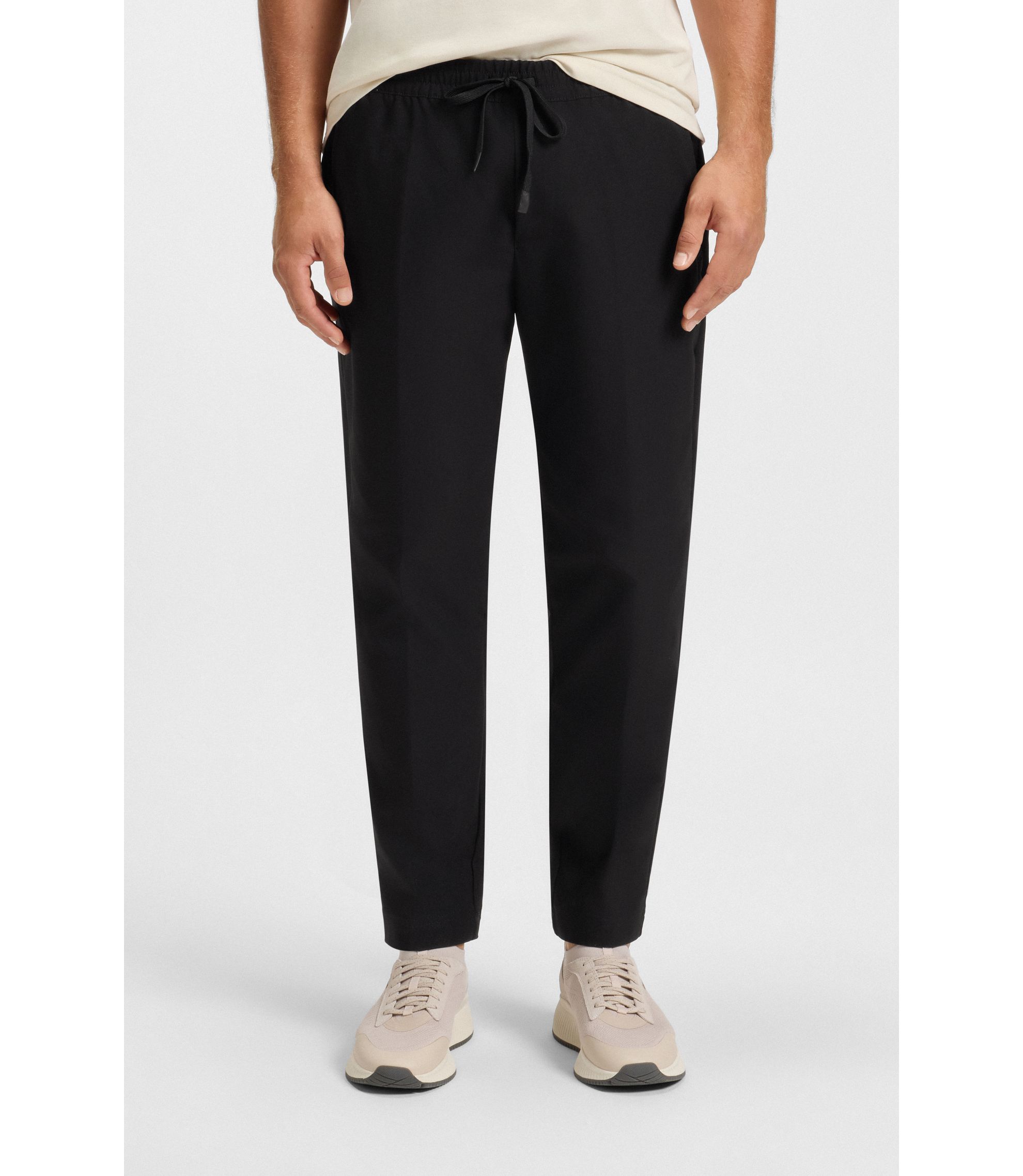 BOSS Water-repellent trousers in lightweight easy-iron fabric