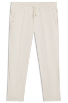Water-repellent trousers in lightweight easy-iron fabric, White