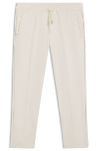 Water-repellent trousers in lightweight easy-iron fabric, White