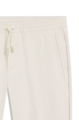 Water-repellent trousers in lightweight easy-iron fabric, White