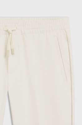 Water-repellent trousers in lightweight easy-iron fabric, White
