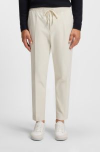 Water-repellent trousers in lightweight easy-iron fabric, Natural