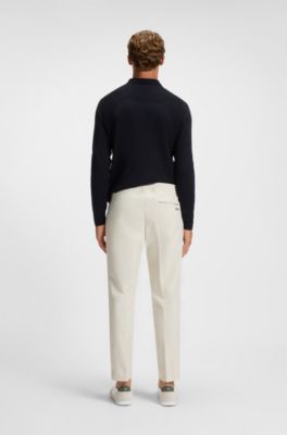 Water-repellent trousers in lightweight easy-iron fabric, White