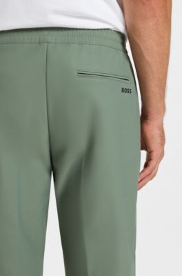 Water-repellent trousers in lightweight easy-iron fabric, Light Green