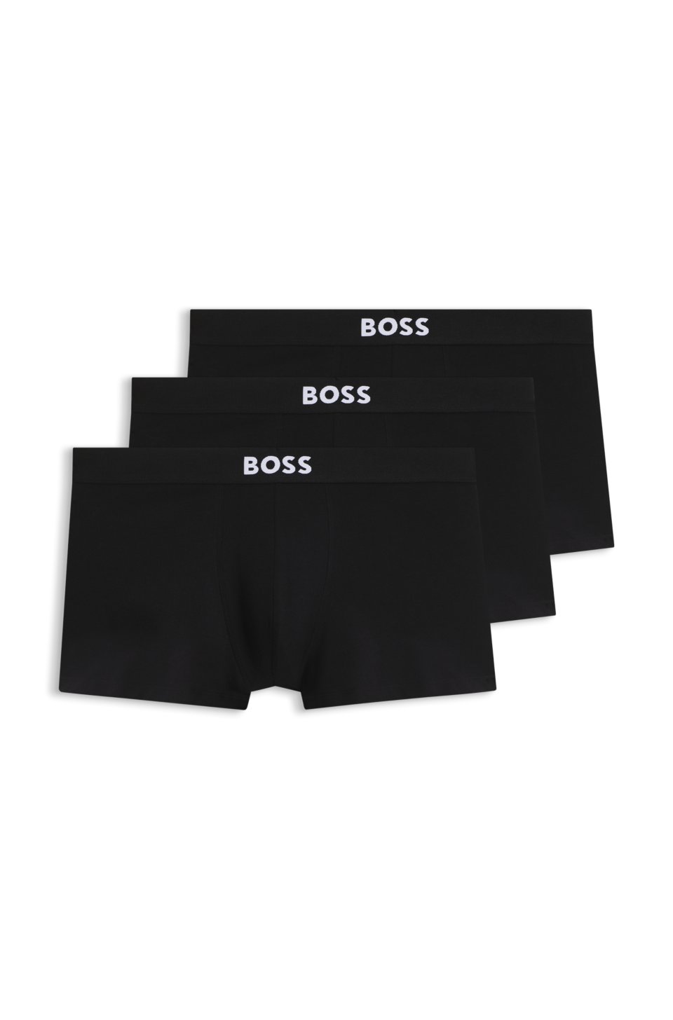 Three-pack of stretch-cotton trunks with logo waistbands