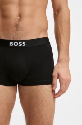 Dreierpack Boxershorts aus Stretch-Baumwolle, Schwarz