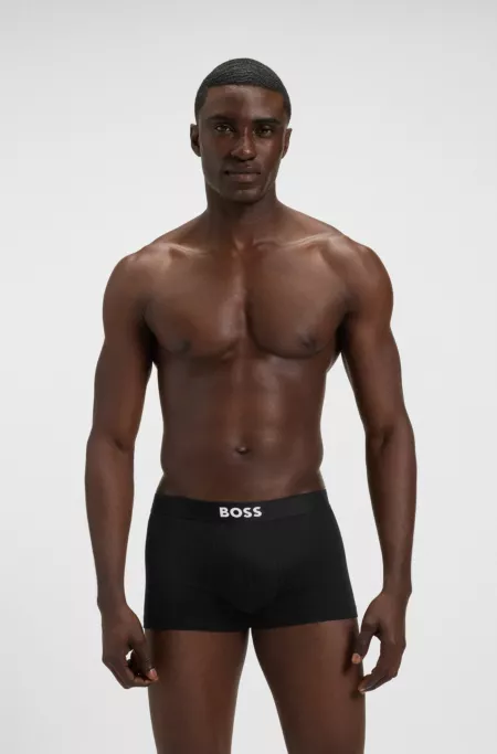 Three-pack of trunks in stretch cotton