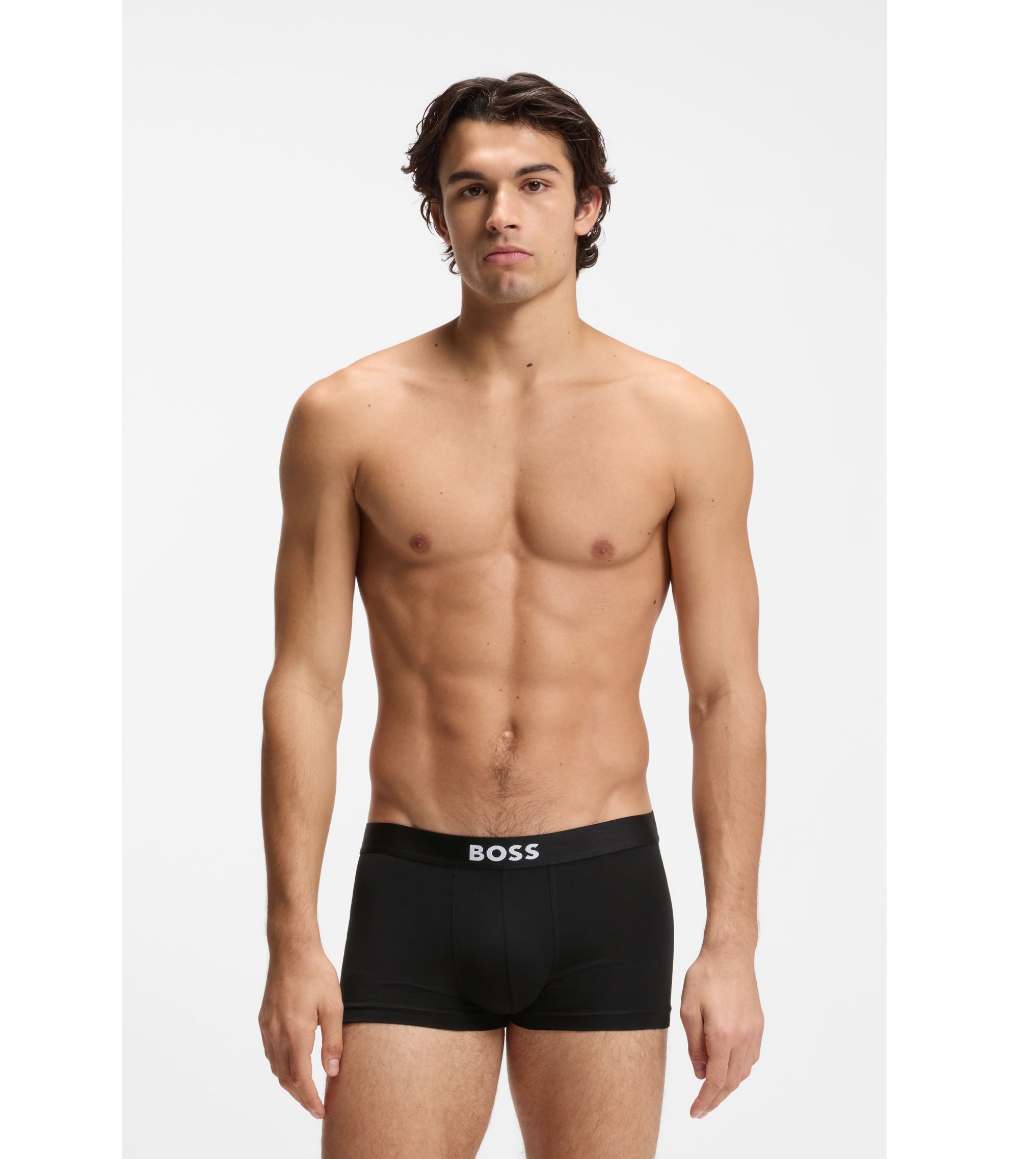 BOSS - ボクサーパンツ3枚セット ストレッチコットン - ブラック