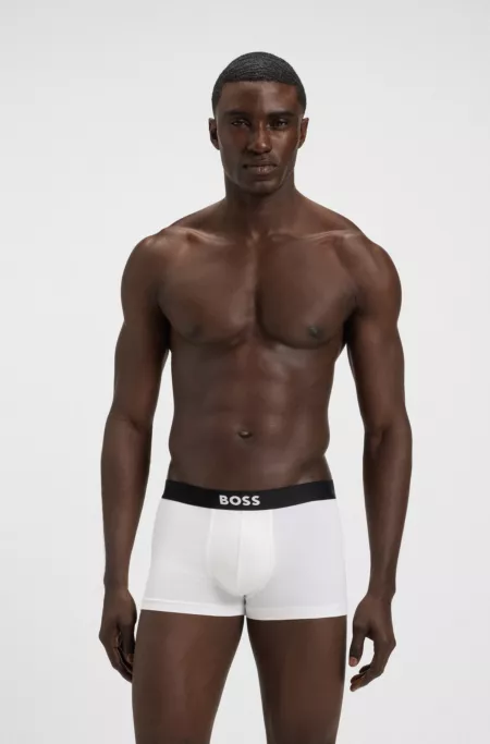 Three-pack of trunks in stretch cotton