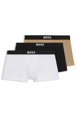 Three-pack of trunks in soft stretch cotton