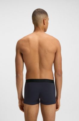 Dreierpack Boxershorts aus Stretch-Baumwolle, Schwarz / Grau / Gr&uuml;n