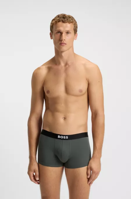 Lot de trois boxers courts en coton stretch