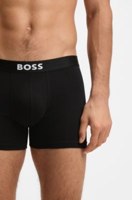 Pack de tr&ecirc;s slips em algod&atilde;o el&aacute;stico, Black