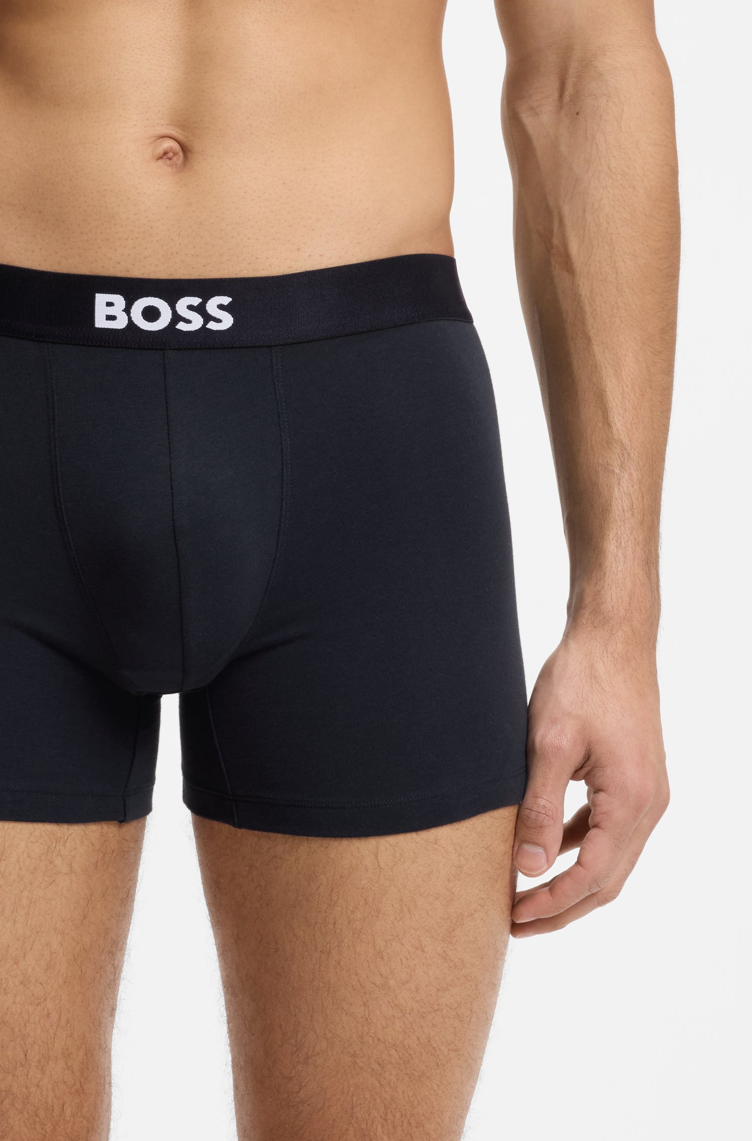 Boss ONE three-pack stretch-cotton boxer briefs kalsonger herr – bild 3