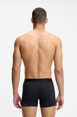 Three-pack of boxer briefs in stretch cotton, Blue / Grey