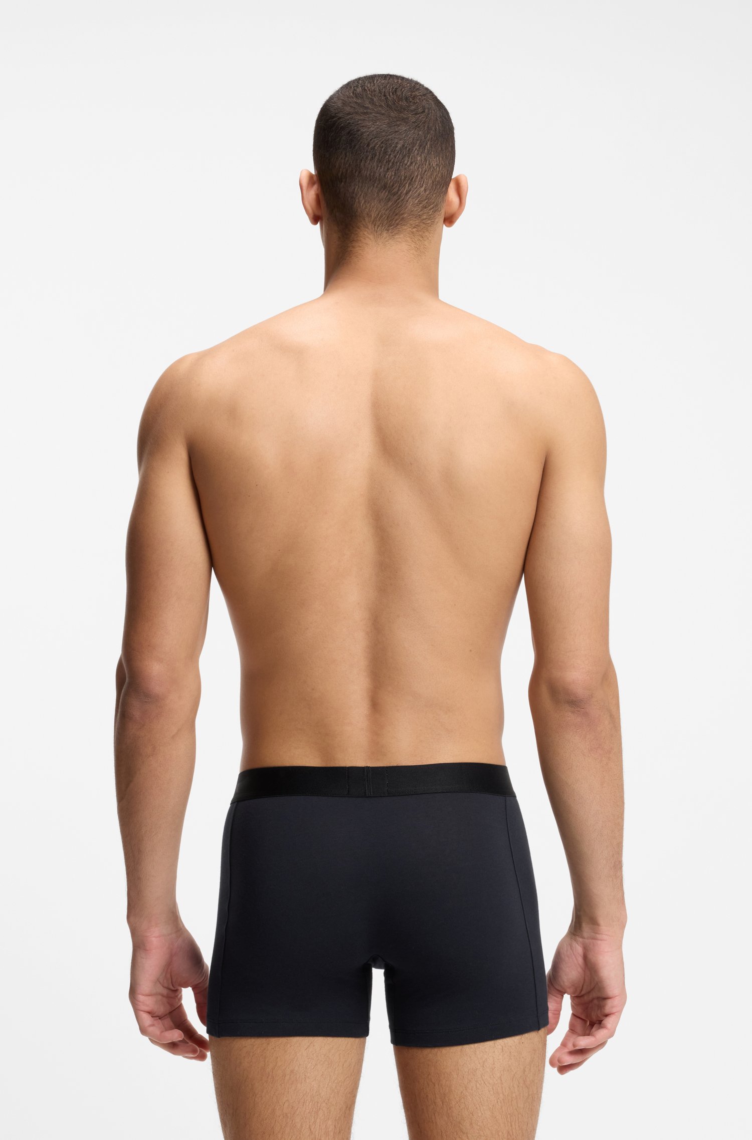 Boss ONE three-pack stretch-cotton boxer briefs kalsonger herr – bild 2