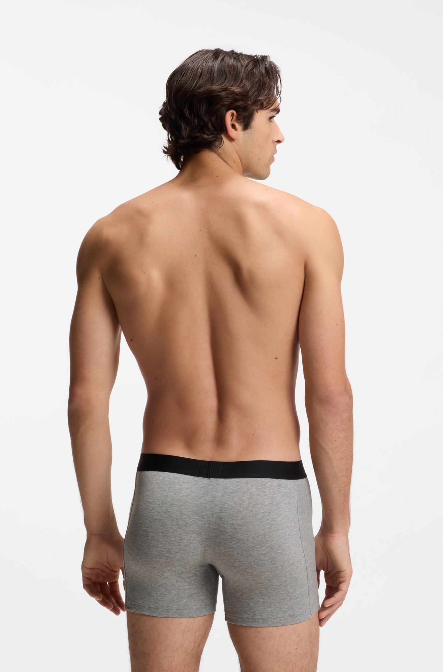 Boss ONE three-pack stretch-cotton boxer briefs kalsonger herr – bild 2