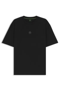 Cotton-jersey T-shirt with Double B monogram, Black
