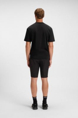 Cotton-jersey T-shirt with Double B monogram, Black