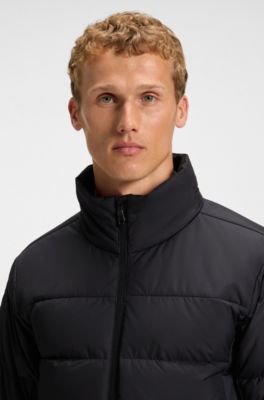 Water-repellent down jacket with sleeve pocket, Dark Blue