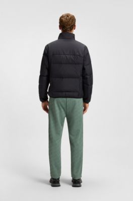 Water-repellent down jacket with sleeve pocket, Dark Blue