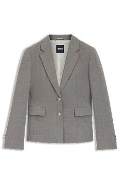 Slim-fit blazer in a patterned wool blend