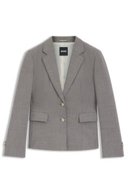 Slim-fit blazer in a patterned wool blend 1