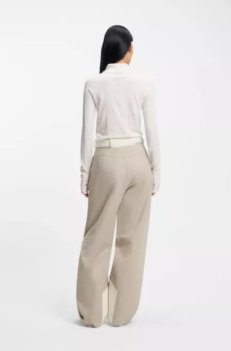 BOSS Ski water-repellent trousers with herringbone weave