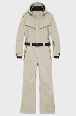 BOSS Ski suit in water-repellent herringbone fabric, Natural