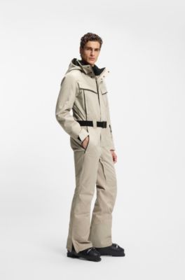 BOSS Ski suit in water-repellent herringbone fabric, Natural