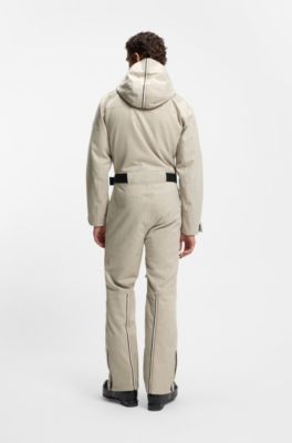 BOSS Ski suit in water-repellent herringbone fabric, Natural