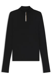 BOSS Ski wool-blend base layer top, Black