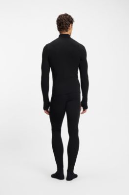 BOSS Ski wool-blend base layer top, Black