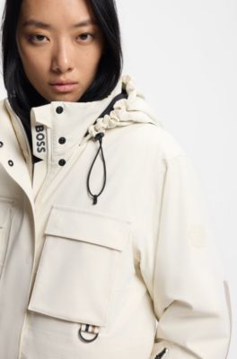 Wasserabweisender BOSS Ski-Parka, Wei&szlig;