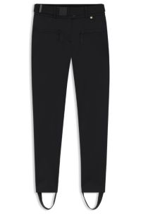 BOSS Ski water-repellent trousers with stirrups, Black
