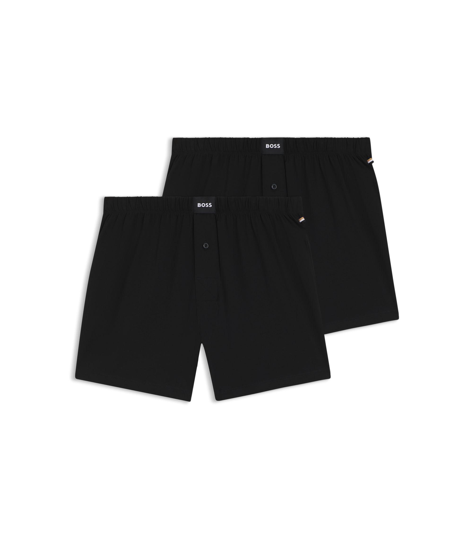 BOSS - トランクス2枚セット ストレッチコットン - ブラック